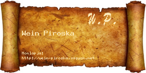 Wein Piroska névjegykártya